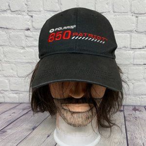 Polaris 850 Patriot Hat Cap Strap Back Black 2019 Snow Check Embroidered Logo